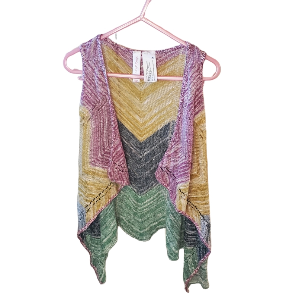 Girl's Xhilaration size XS thin knit vest cardigan